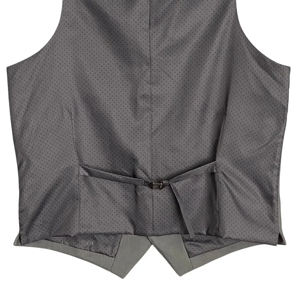 Alfani Tuxedo Vest Men's Small Slim Fit Stretch Fabric Grey & Black NWT